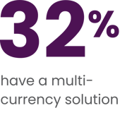 32% have a multi-currency solution