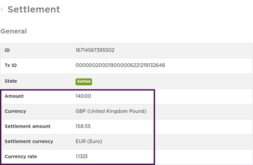 Tribe platform currency conversion rate in settlements